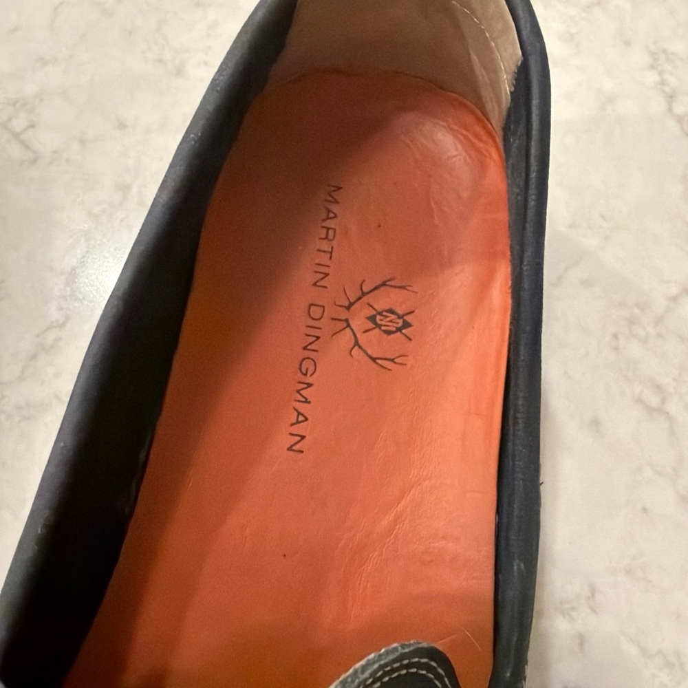 Martin Dingman Black and Orange Loafers